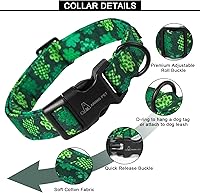 Vista 69 de Aring Pet Collar de algodón, ligero y ajustable, con hebilla de liberación rápida para perros pequeños, medianos y grandes, para cachorros, XS