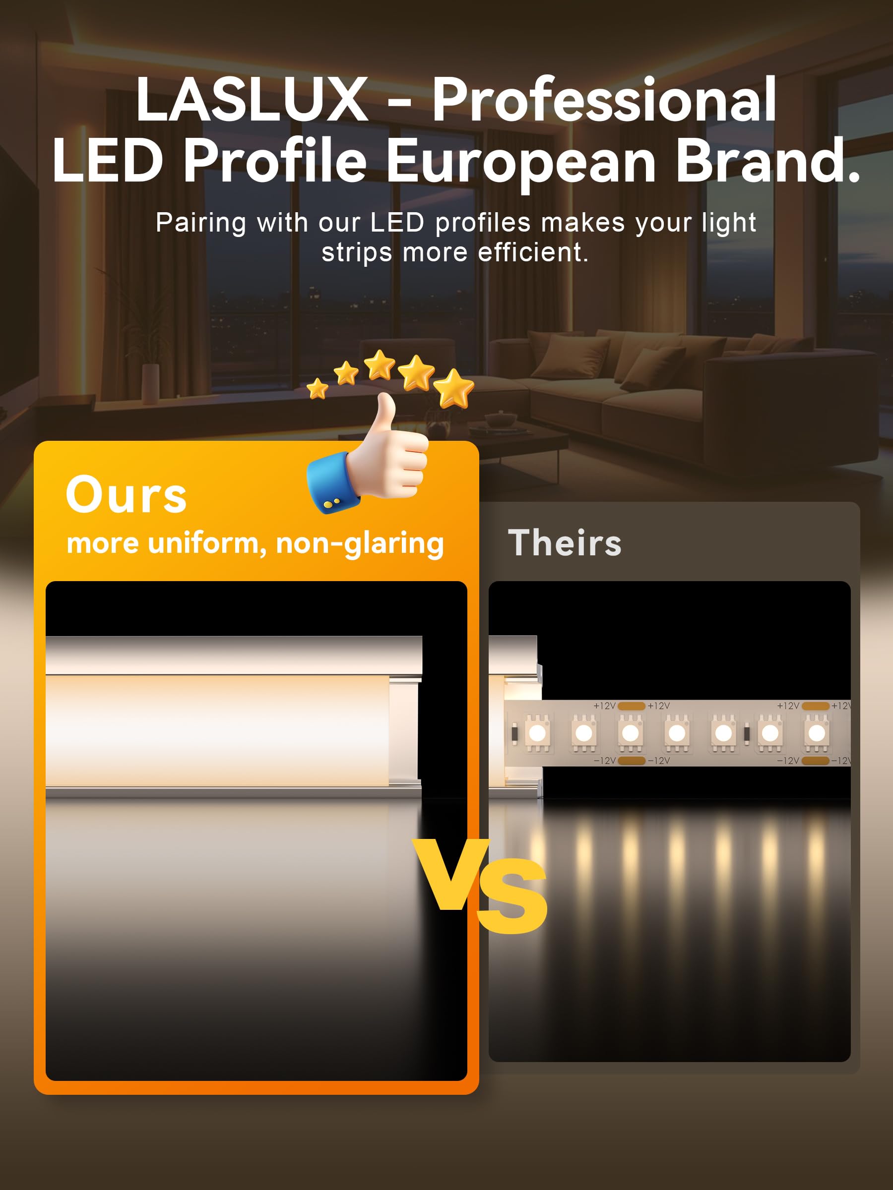 Profilé LED Aluminium 2m×5pc Encadrable Diffuseur Transparent Profilé en U Encastrable Placo Rail Baguette Aluminium pour Ruban Cache Étanche Plafond Profilé LED
