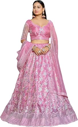 Womens ready-to-wear lehenga choli set for traditional wedding Navratri with embroidery 0334