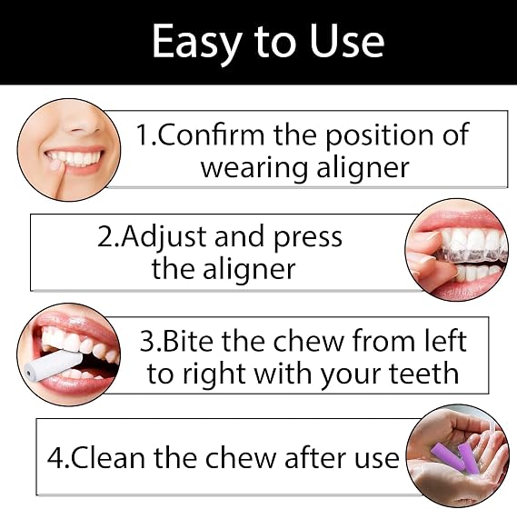 12PCS Chewies Invisalign, Aligner Chewies, Orthodontic Dental Chewies Resuable Aligner Tray Seaters Chewies Retainer Chewies Teeth Straightening Kit for Aligner Chompers Aligner Trays Seater
