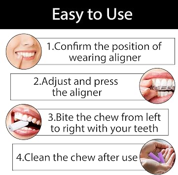 12PCS Chewies Invisalign, Aligner Chewies, Orthodontic Dental Chewies Resuable Aligner Tray Seaters Chewies Retainer Chewies Teeth Straightening Kit for Aligner Chompers Aligner Trays Seater