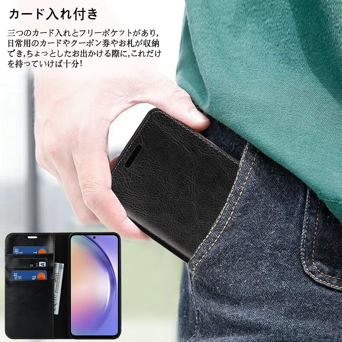 Amazon.co.jp: Xperia 10 V ケース 手帳型 【 マグネット無し 】 耐