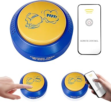 WYZOID Fart Sound Prank Machine, Plays 30 Funny Realistic Sounds, Button-Activated Prank Toy for Games, Office Humor