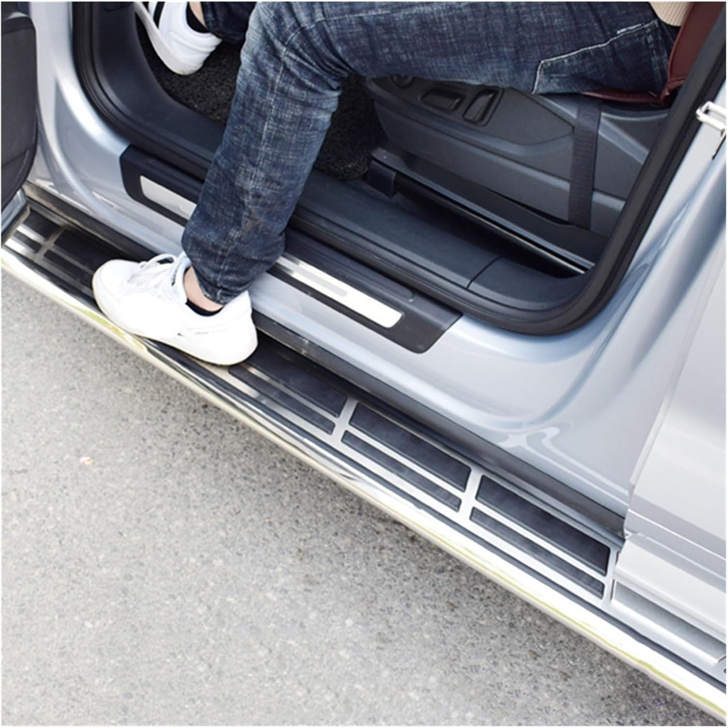 2Pcs Fixed Running Board Side Step Pedals Nerf Bar Compatible with Toyota All New BZ4X 2023 2024