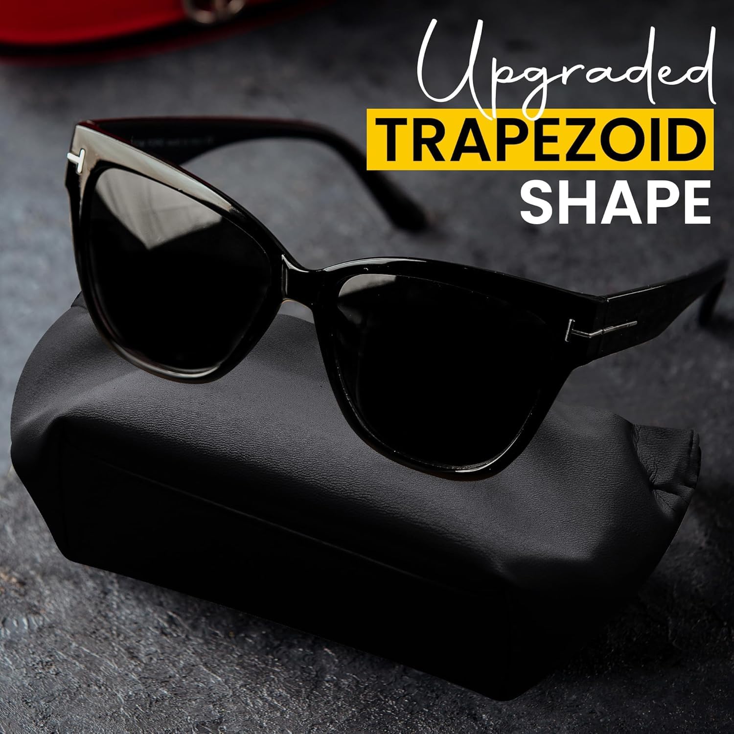 Squeeze Top Pokrowiec Na Okulary Przeciwsłoneczne Organizer Na Torebkę, Black, One Size