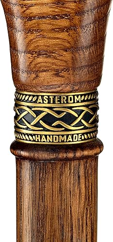 Miniatura 36 de Asterom Walking Cane - Handmade, Ergonomic, Wooden - Canes for Men & Women - Walking Sticks for Seniors, Unique, Wood #1 Walnut