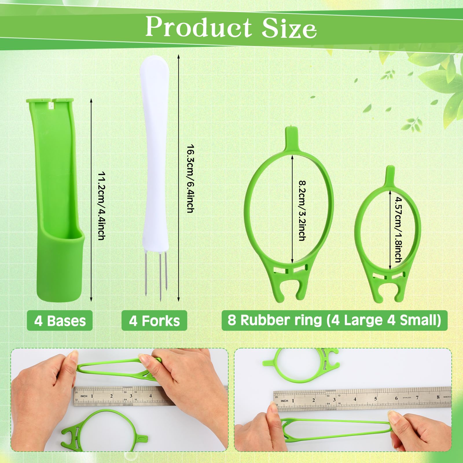 Yungyan 4 Pack Pickle Fork for Jar Stainless Steel Grabber, Green, White — Amazon image 2