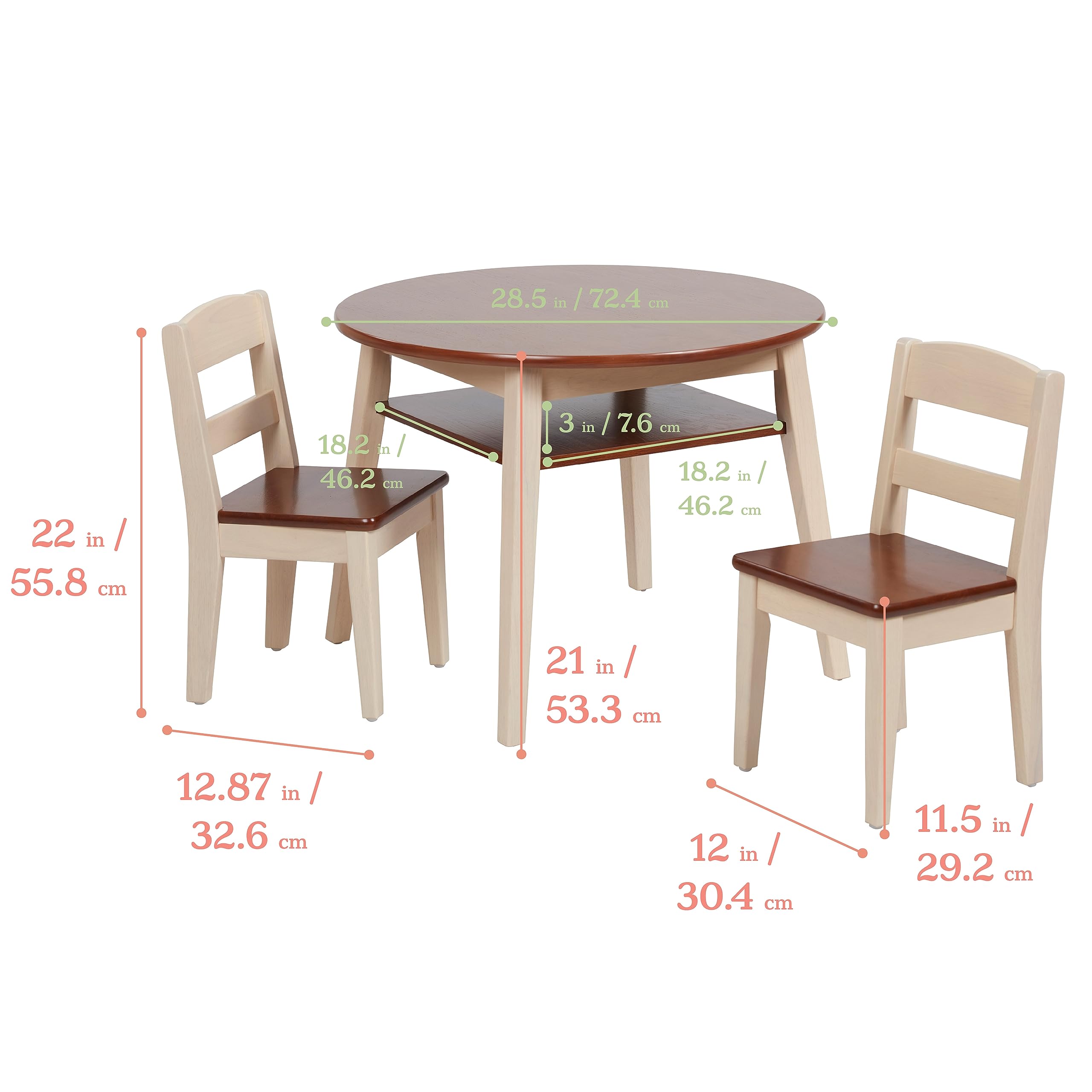 Kids Plastic Chairs ECR4Kids Hideaway Table And Chair Set, Kids