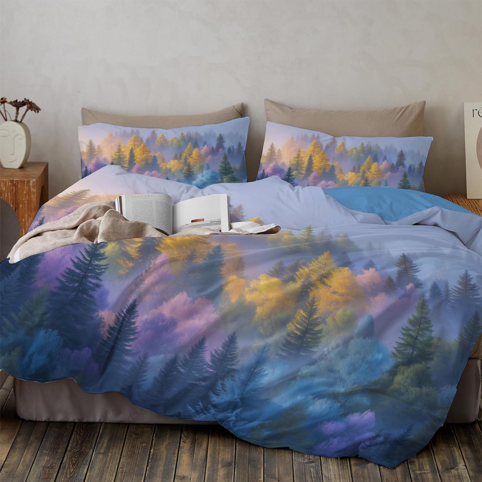 Housse de couette fermeture éclair 220x240cm pour lit adulte sans bouton