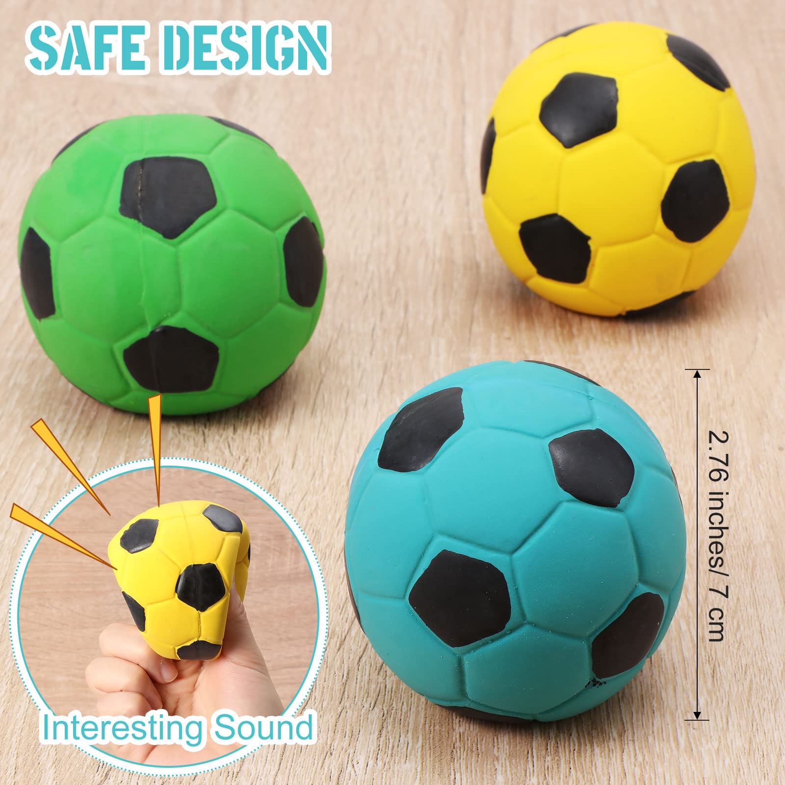 Lot de 9 balles couinantes en latex pour chien de taille moyenne et petite taille