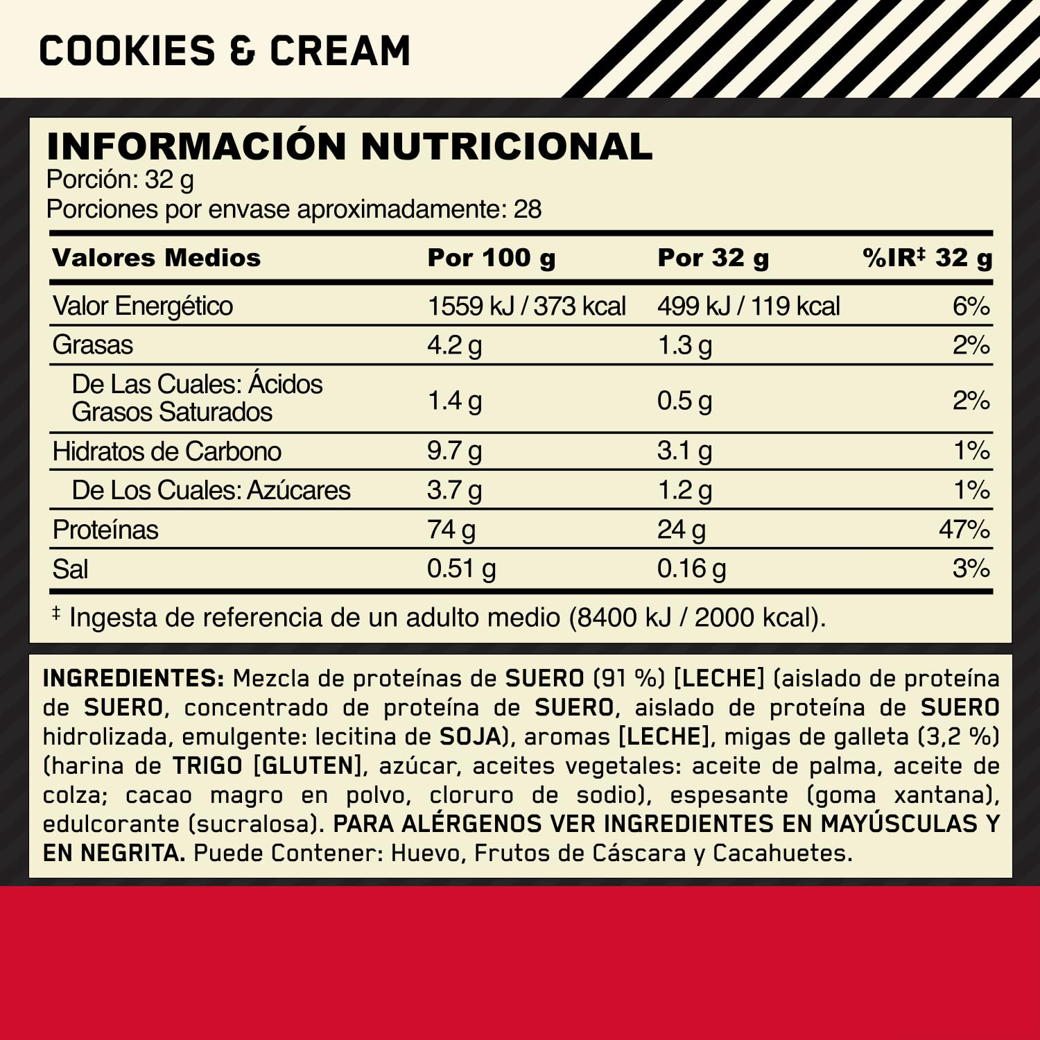 Optimum Nutrition Gold Standard 100% Whey Proteína en Polvo, 896g