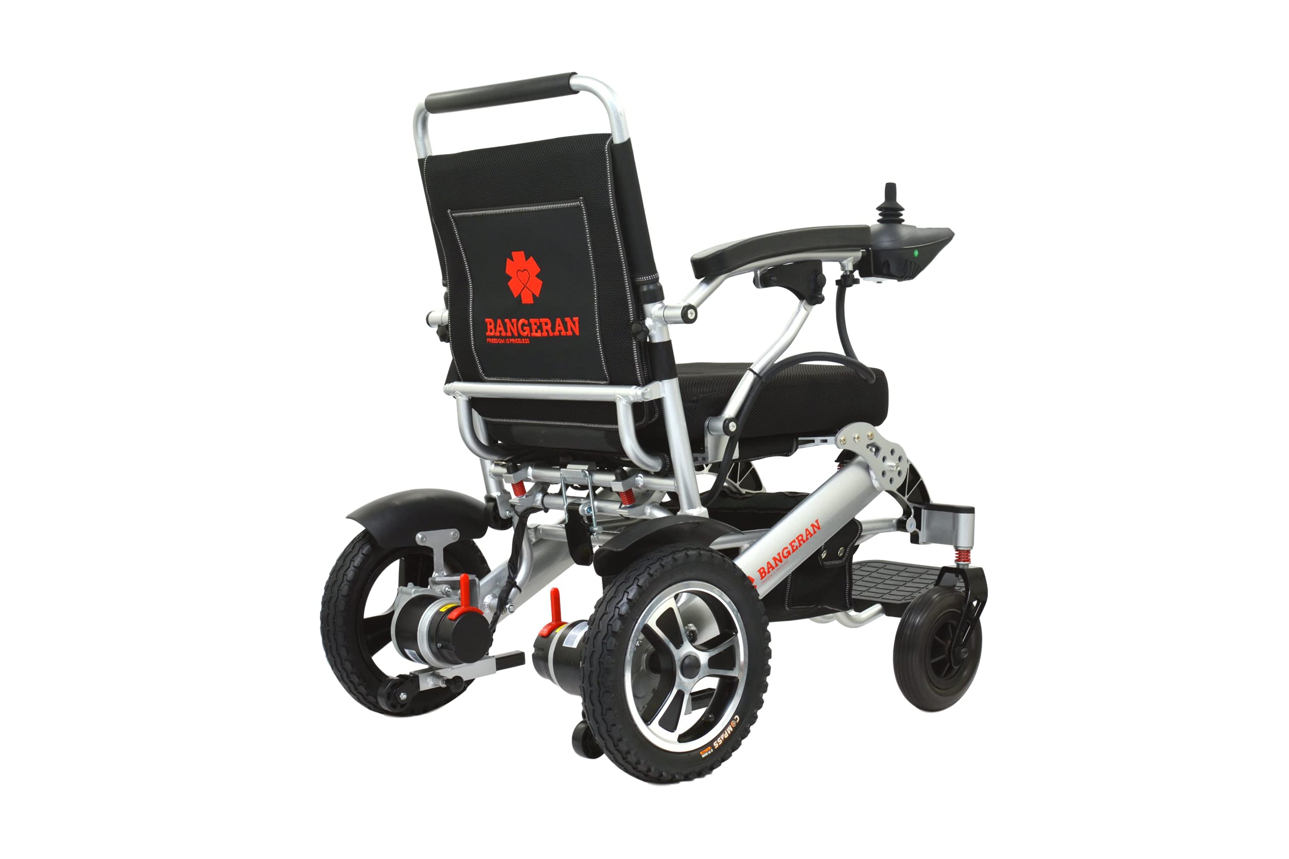 Bangeran Electric Wheelchair Folding Lightweight 50 lbs with Batteries