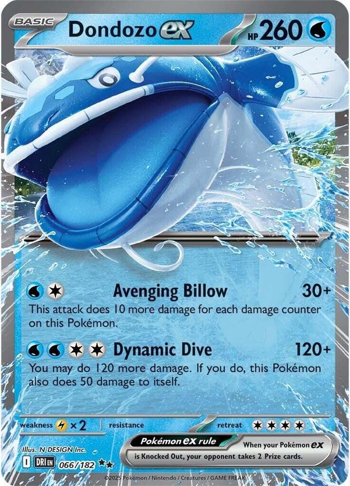 Pokemon - Dondozo ex - 066/182 - Destined Rivals - Double Rare