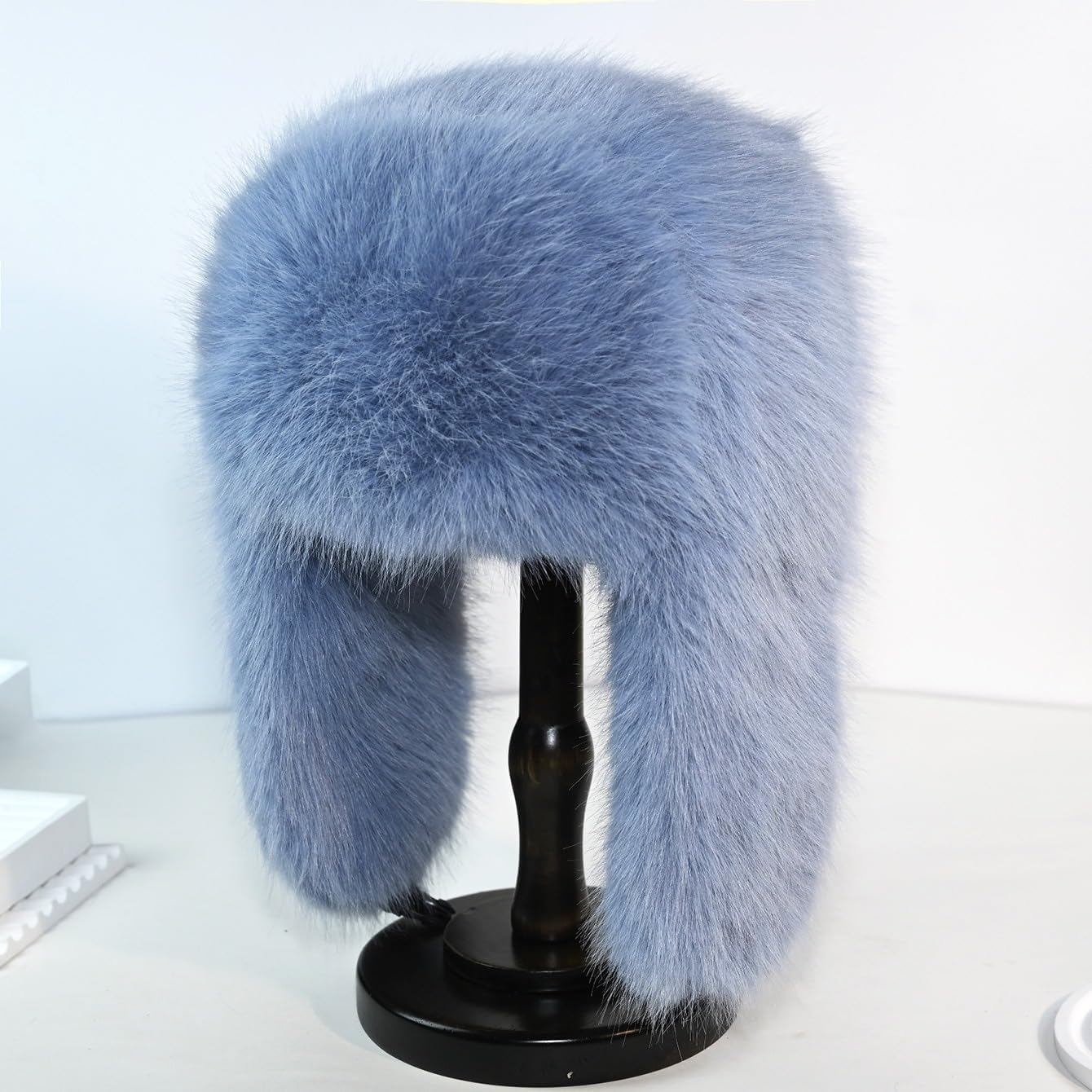 Women's Winter Trapper Hat, Thick Plush Faux Fur Earflap Cap for Cold Weather
