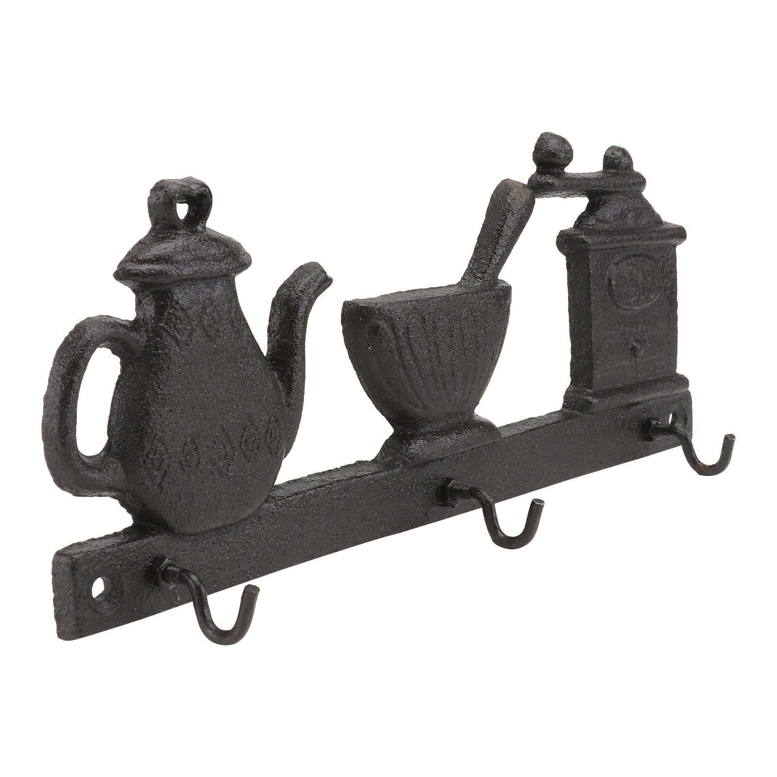Hierro Negro Gancho Estilo Tetera Vintage para Pared en Casa