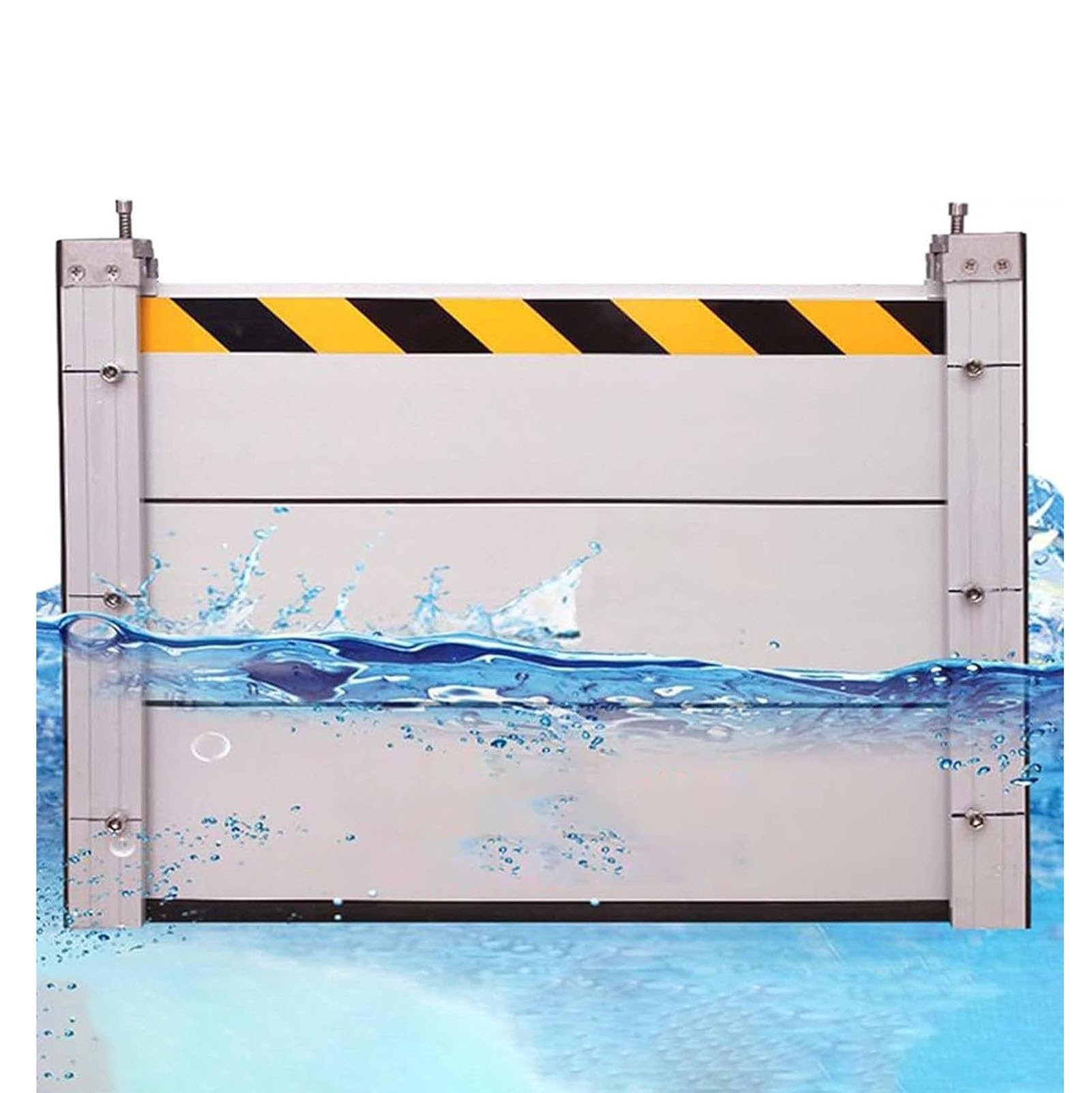 Flood Control Barrier Aluminum Baffle, Water Barriers for Flooding Reusable, Homes Door Garage Doorway Flood Prevention Barriers, Small Commercial Subway Stations Unit Module Design Flood Bo