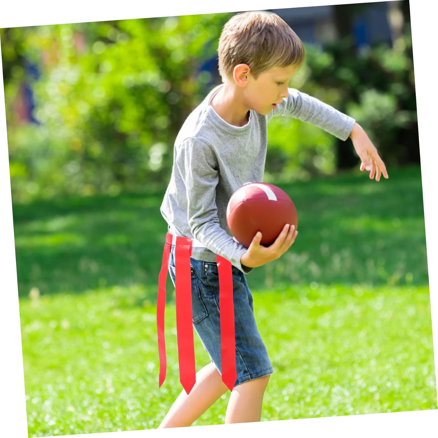 GANAZONO 1Set Adjustable Football Waist Flags with Moveable Flags Multi Use Rugby Belt for Adults for Outdoor Games and Team Fun