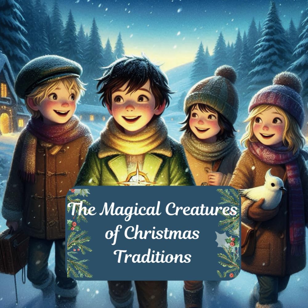 the title is The Magical Creatures of Christmas Traditions: An Enchanting Journey Through Holiday Folklore