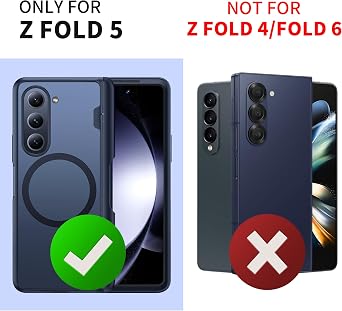 MOBOSI Magnetic for Z Fold 5 Case with Privacy Screen Protector,Black