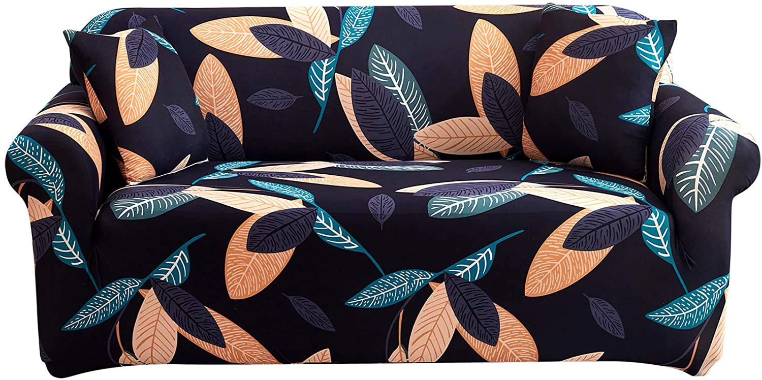 Housse de canapé extensible 3 places gris motif géométrique 195-230 cm