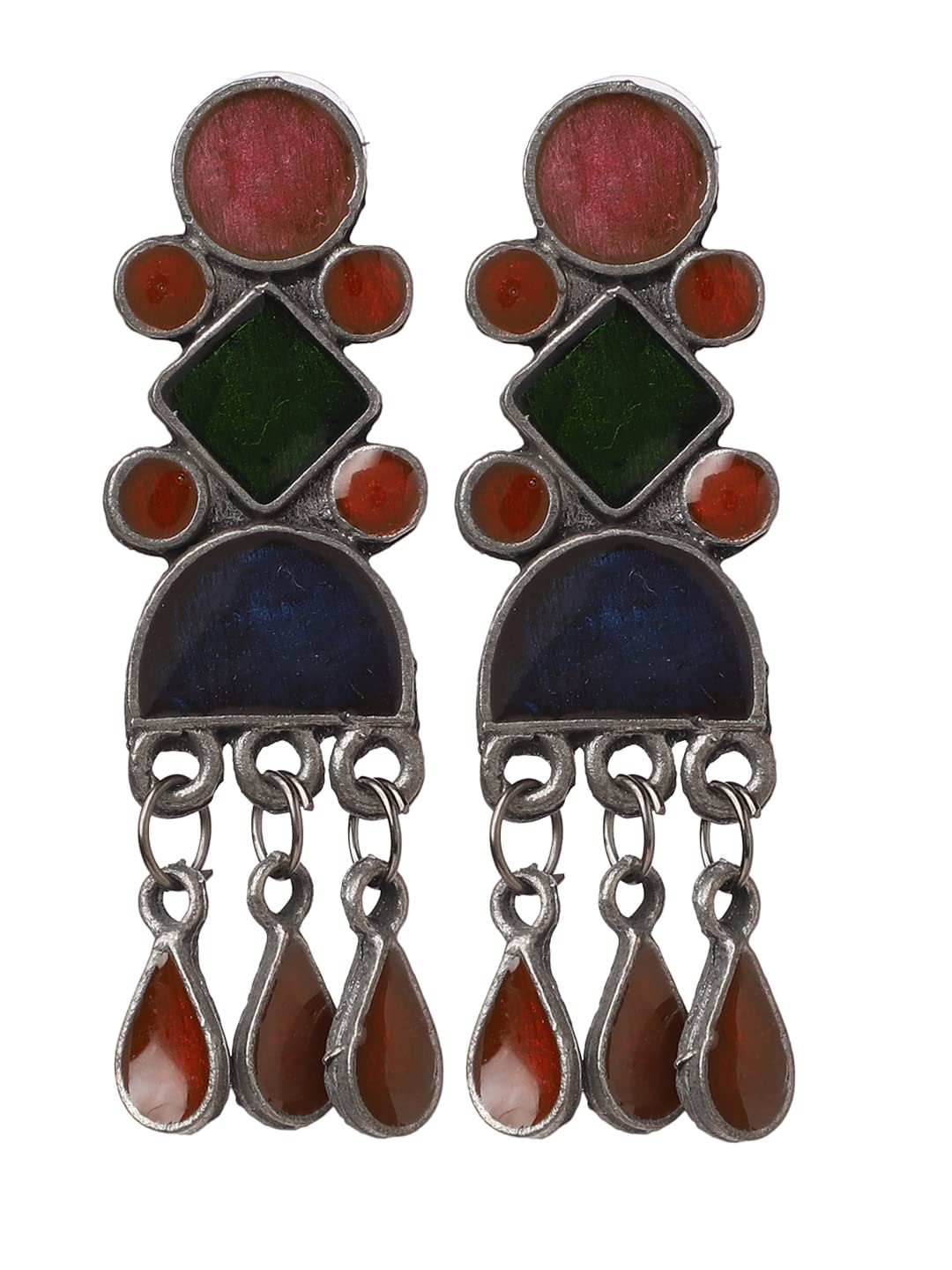 VENI Oxidized Handmade Boho Afghan Earrings For Women And Girls (B0C2D9NKHJ) Amazon Price History, Amazon Price Tracker