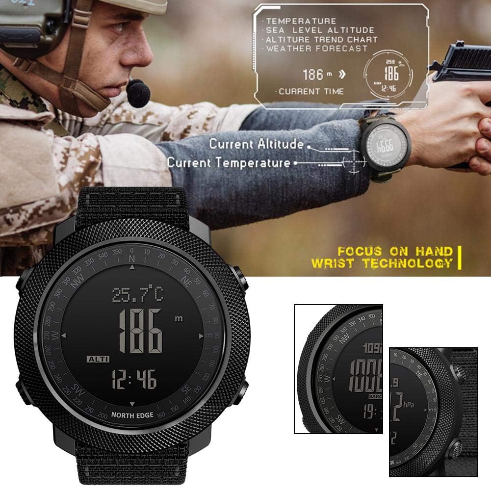 50 m Impermeabile Uomo Nuovo Sport Orologio Digitale Multifunzione Smart Watch Sport All'aria Aperta Corsa Nuoto Esercito Altimetro Barometro Bussola