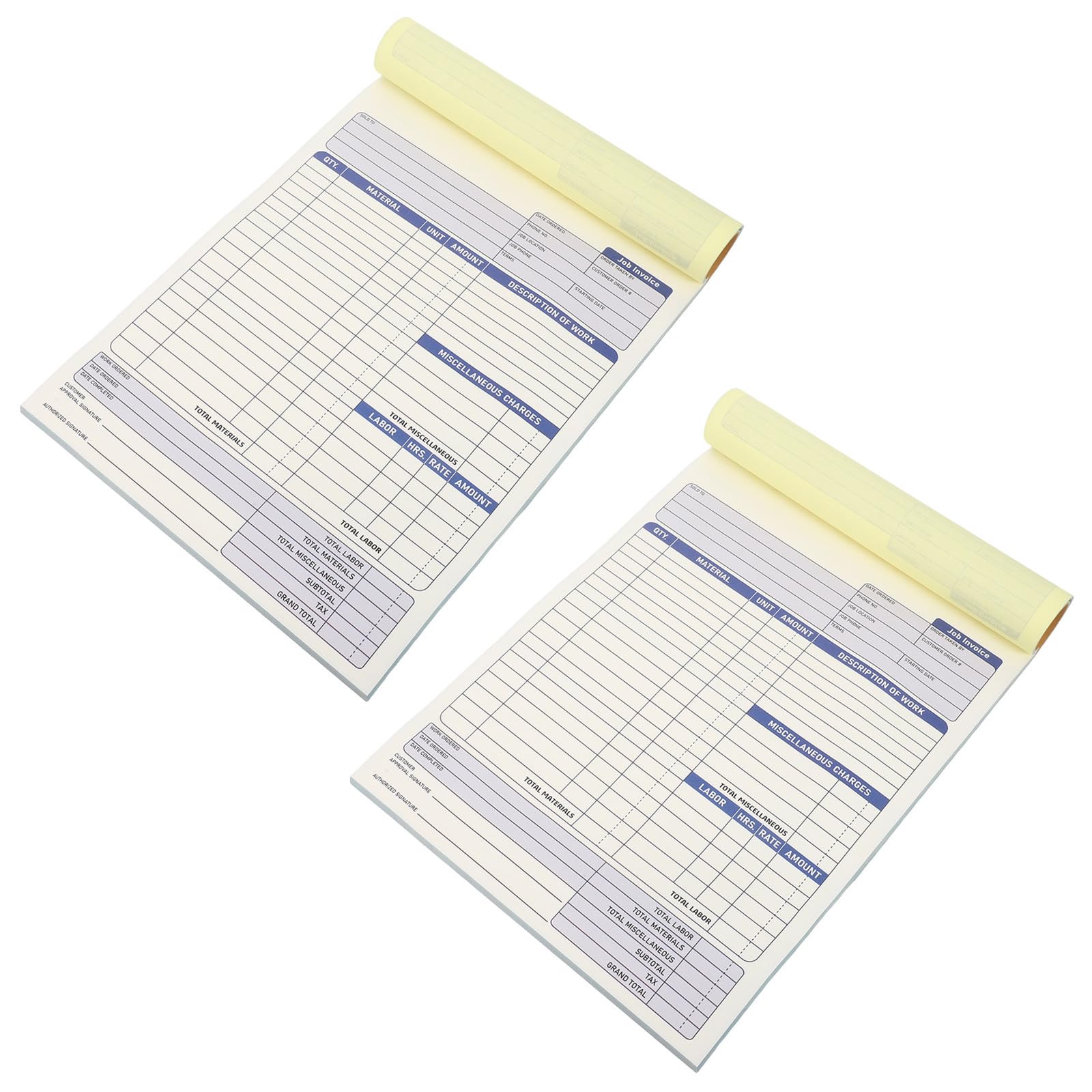 Papel de 2 Partes Formularios de Facturas sin Carbono para Registros Precisos 8