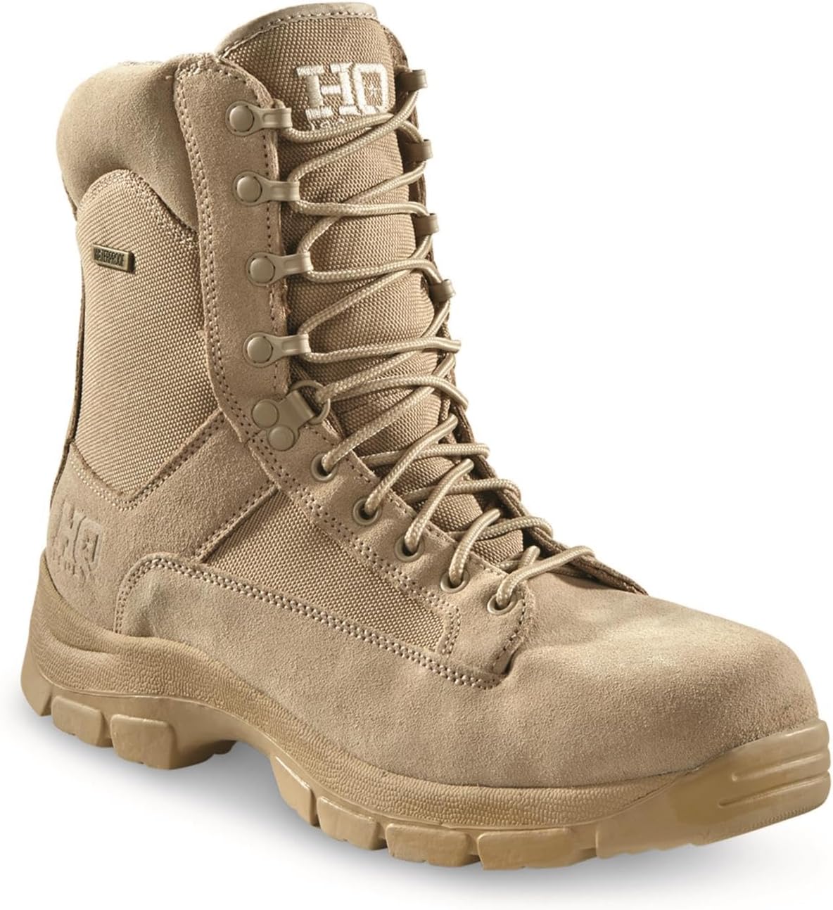 Men's Waterproof Classic 8" Side Zip Desert Tactical Boots Desert 10D (Medium)