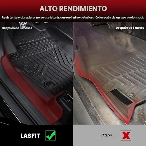 Miniatura 4 de LASFIT Alfombrillas para Toyota Tacoma 2024 2025 2026 doble cabina Auto Trans (no compatible con híbridos) para todo tipo de clima, para Tacoma