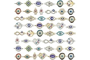 50-Piece Alloy Mix Style Enamel Eye Charms for Bracelets, Earrings, Necklaces, and DIY Crafts (M608)