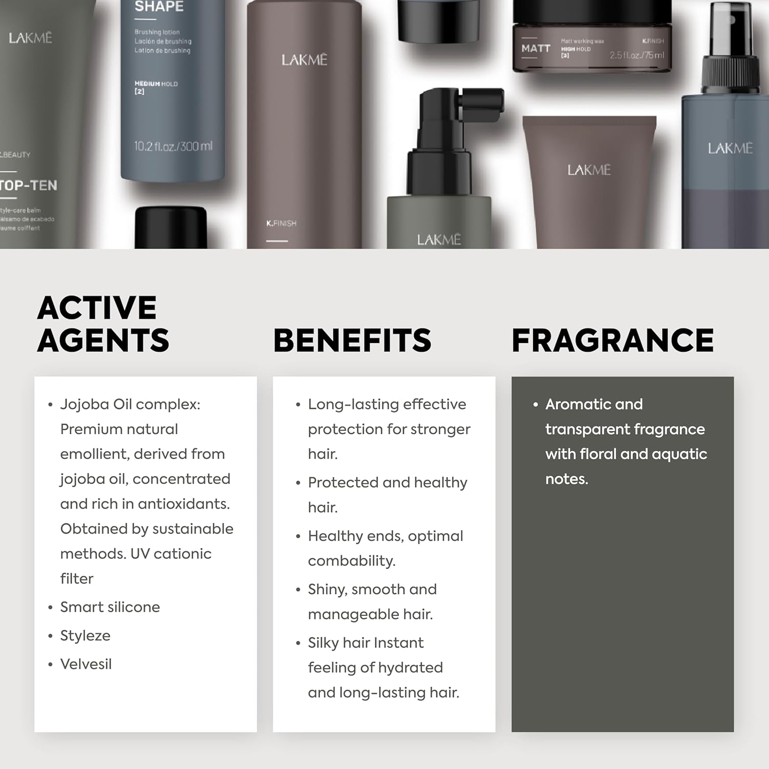 LAKMÉ K.Beauty Top-Ten Hair Styling Balm, Frizz Control, Heat Protectant Spray for Hair, All in One Styling Cream, 5.1 Fl Oz - Image 6