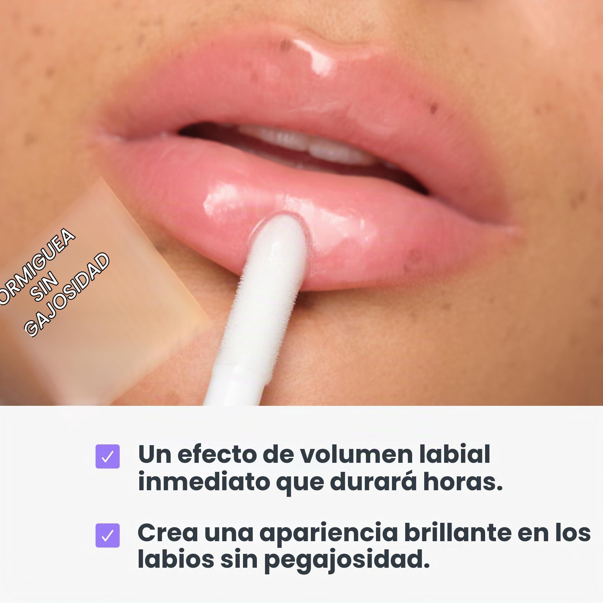 Brillo Wonderskin - Brillo labial voluminizador de alto brillo | El brillo labial hidratante aporta volumen visible, brillo intenso y comodidad duradera para unos labios definidos