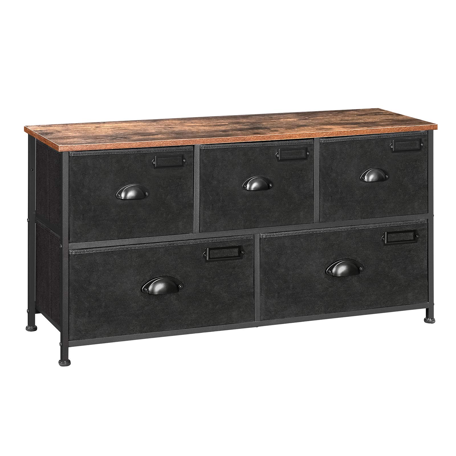 SONGMICS Fabric Chest of Drawers, Bedroom Storage Unit, Wide Dresser