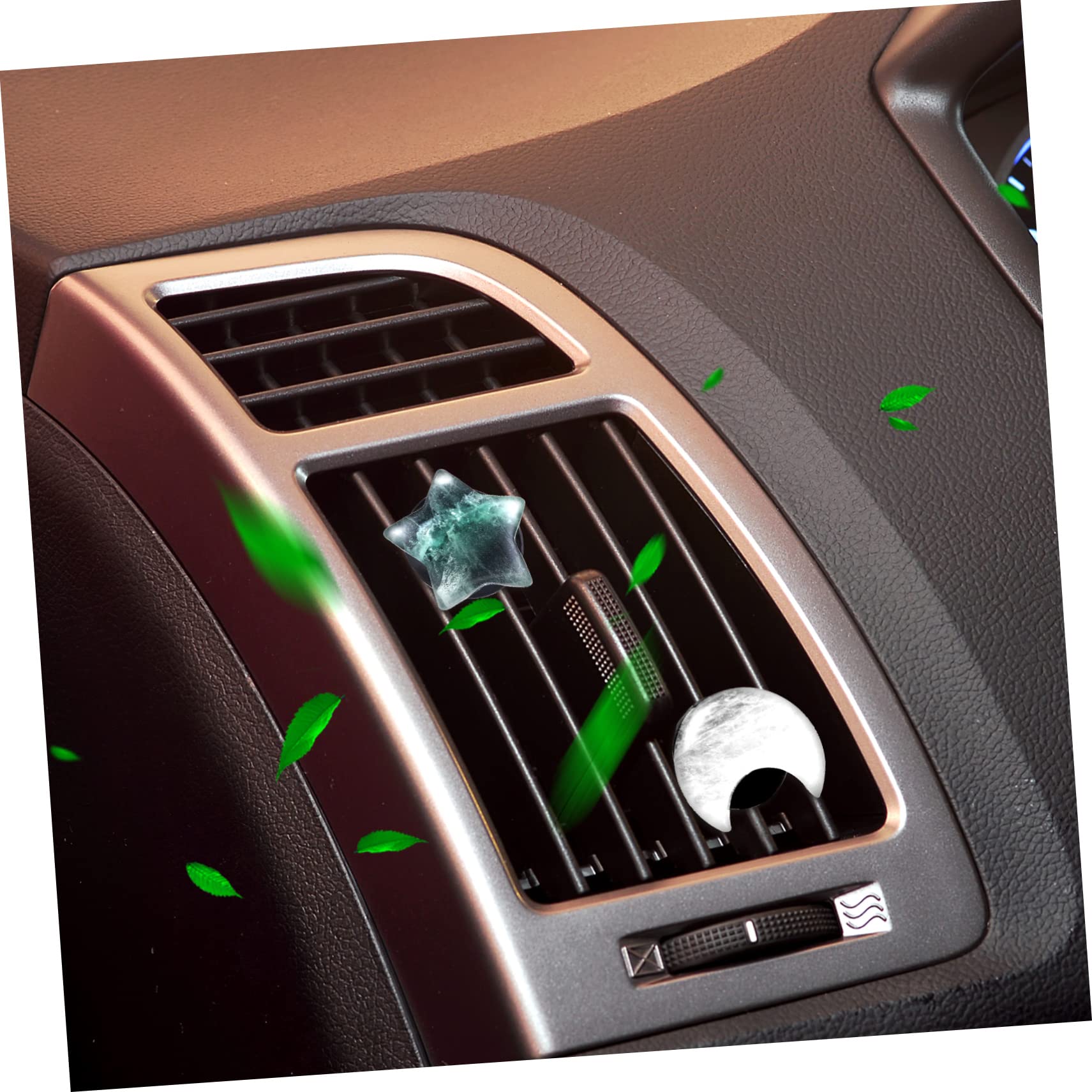 ULTECHNOVO 8pezzi Clip Aromatiche Per Bocchette Aria Auto Diffusori Di Essenziale Con Design Forma Di Stella e Cuore Accessori Decorativi Per Interni Auto