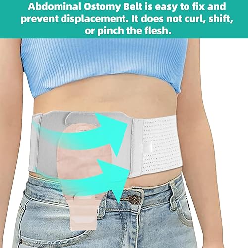 Miniatura 6 de Cinturón de ostomía, cinturón de soporte ajustable para estomía, cinturón universal de ileostomía, bolsa de ostomía, bolsa de colostomía, bolsa de