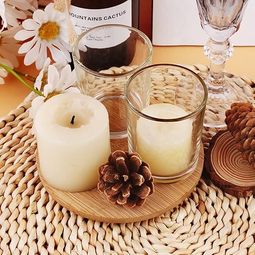 Miniatura 5 de Juego de 36 portavelas de cristal de mercurio transparente, elegantes portavelas votivos para bodas, duchas y decoración del hogar, perfectos para