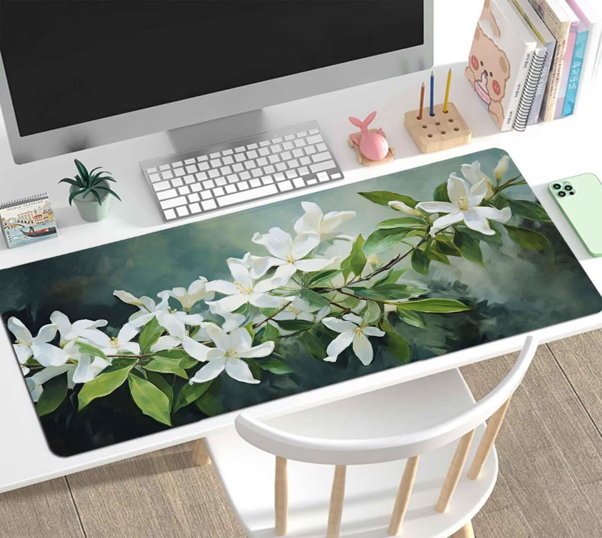 Alfombrilla Ratón XXL Gaming, Alfombrilla Escritorio 900x600x4mm, Mouse Pad Mat XXL Antideslizante, Alfombrilla Raton Base de Goma Tapete Rato Gamer Mousepad XXL para PC, Oficina Gardens J-442