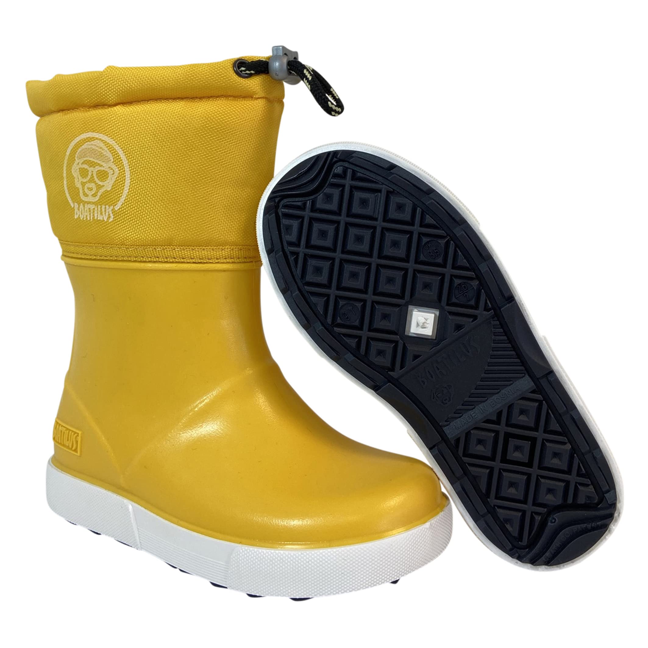 BOATILUS Umweltfreundlich gefütterte Stiefel PENGUY-B Unisex für Kinder, Regenstiefel, warmes Futter
