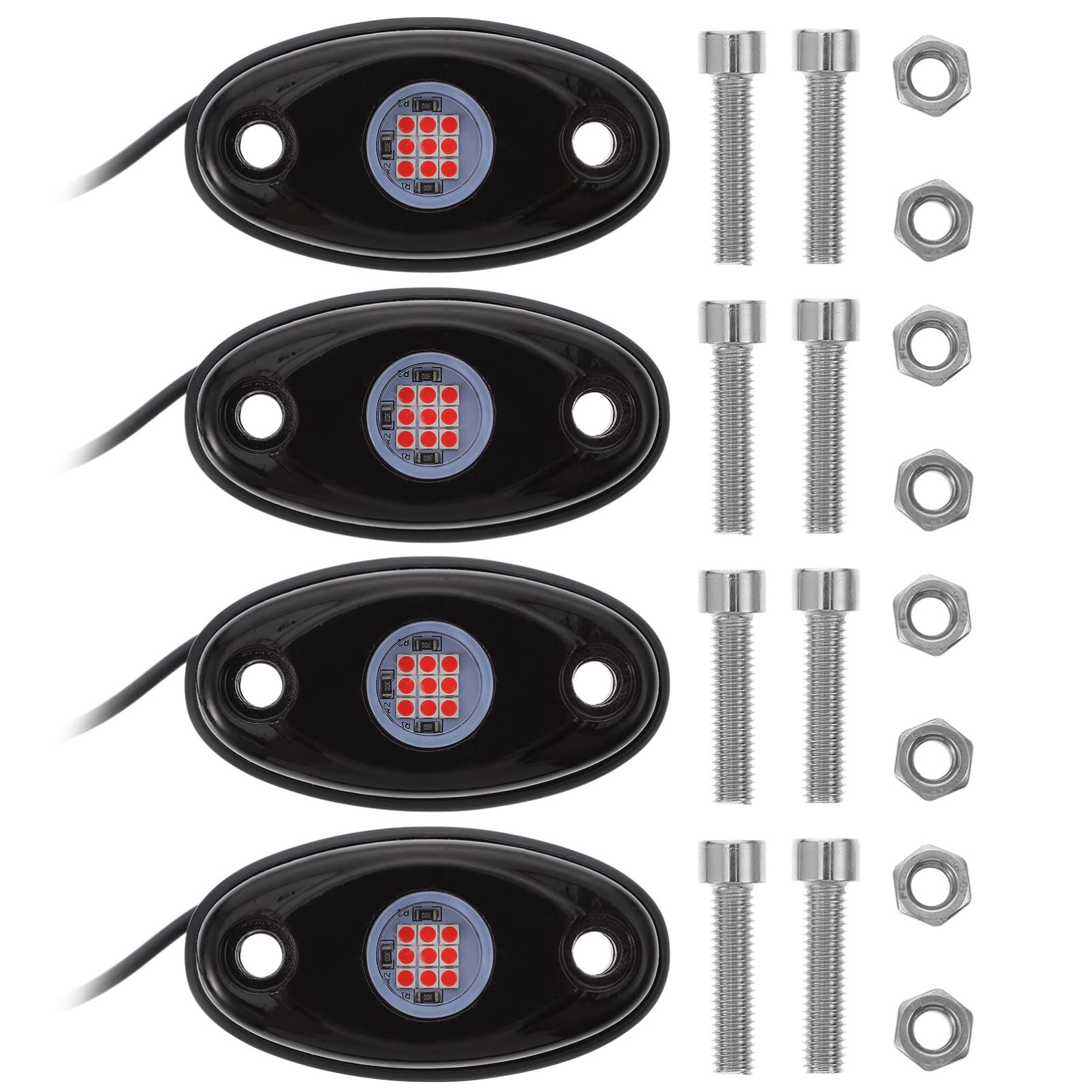 COSMEVIVI 4pcs Led Under Car Lights Kit Chassis Lights for Cars Trucks Easy to Install Led Driving Atmosphere Fine Craftsmanship Wide Compatibility for Motorcycles Electric