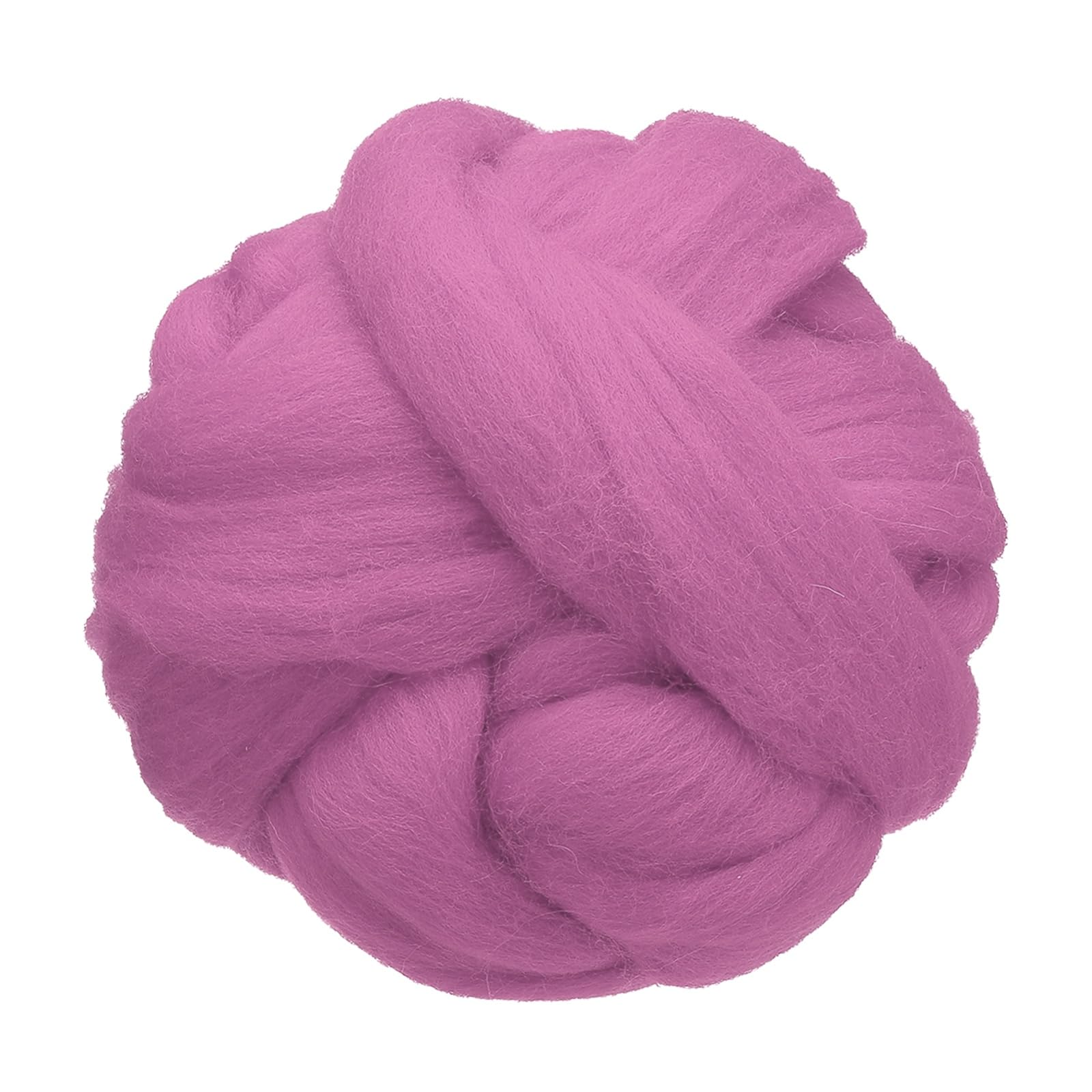 sourcing map 3.53oz Wool Roving Yarn, Needle Felting Wool Fiber DIY Craft Needle Wet Felting Supplies for Blending Weaving Handcrafts, Purple