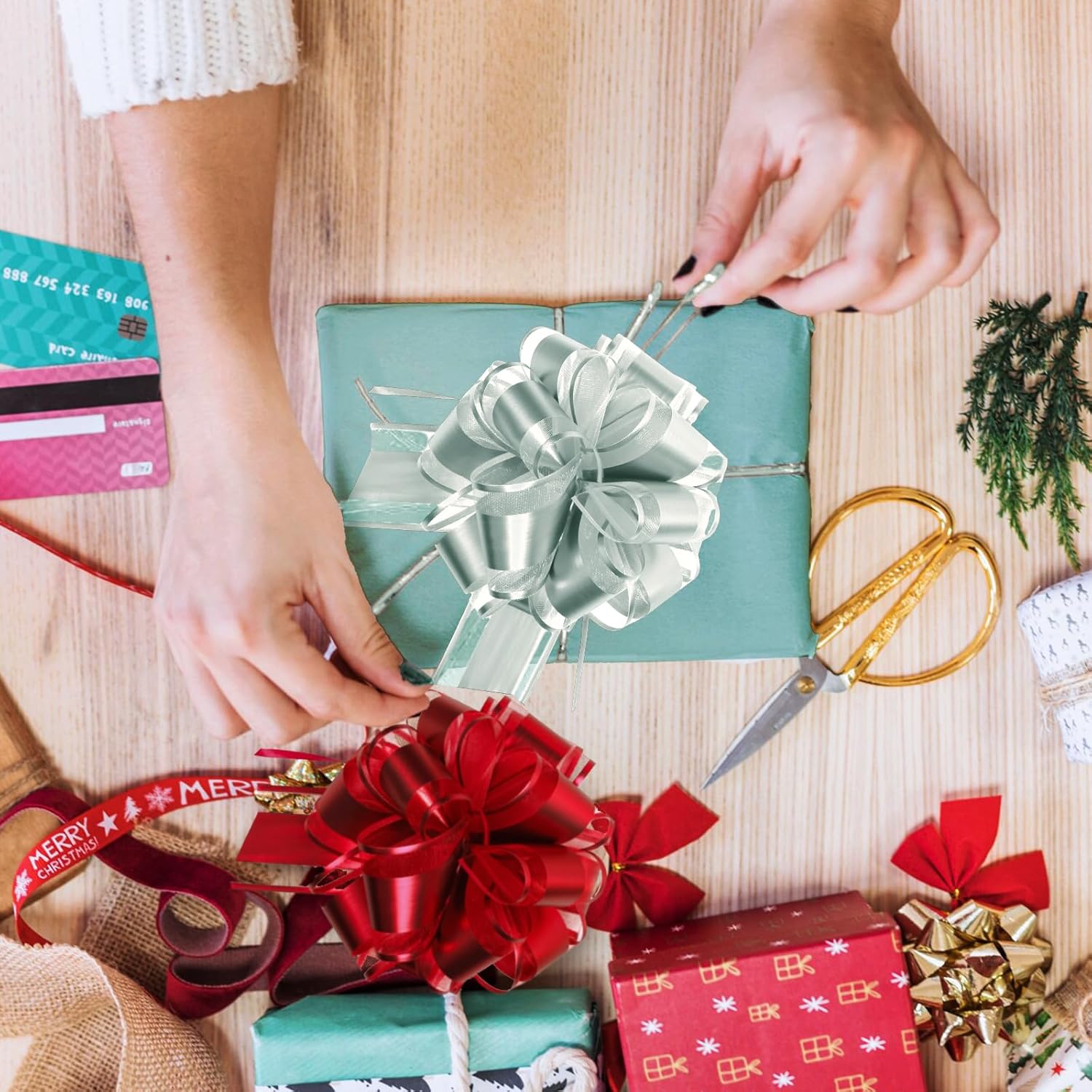 Pull Bows for Wrapping: 6-Inch Waterproof Sier Bows - Reble