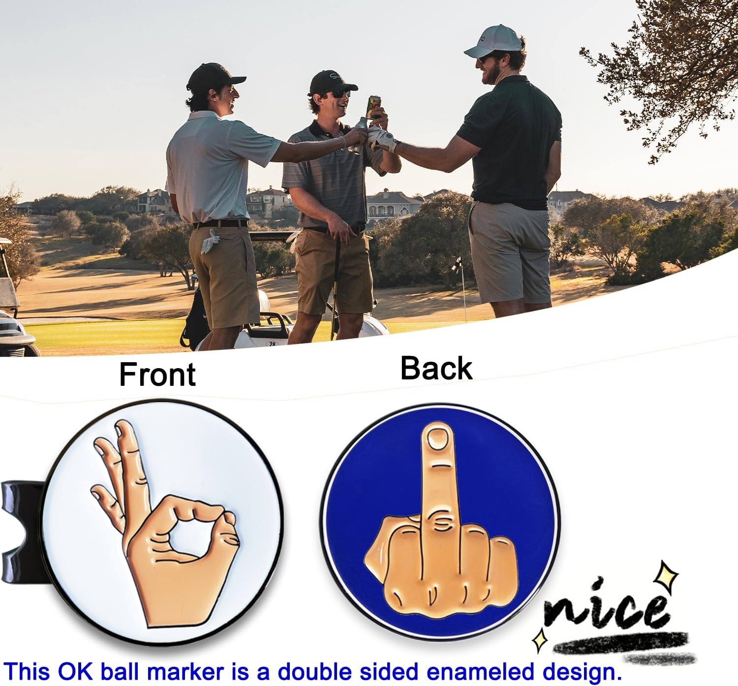 Adhere Golf Ball Markers with Strong Magnetic Hat Clip image 5