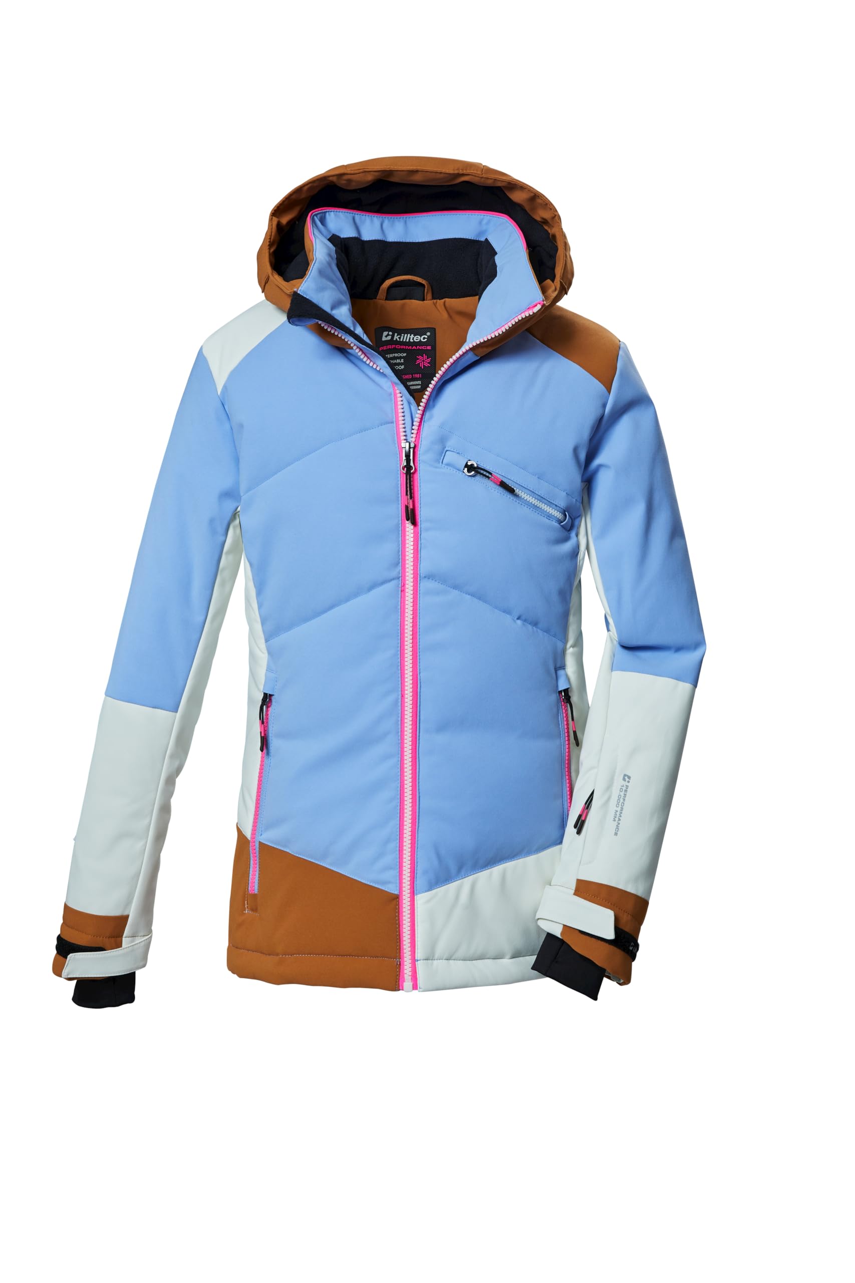 Killtec Ksw 403 Grls Ski Jckt Chaqueta de esquí/chaqueta funcional impermeable con capucha y protector de nieve Niñas