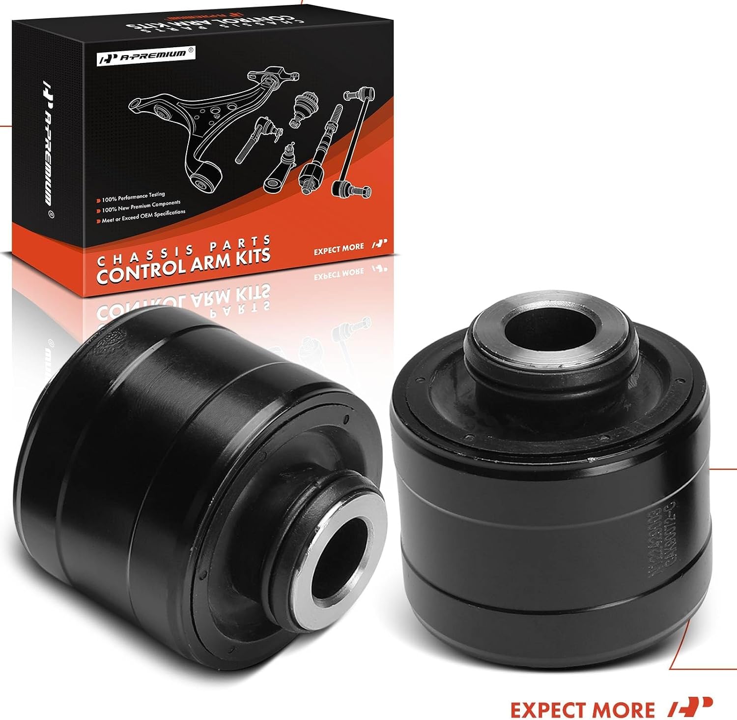 A-Premium [1] Rear Rearward Lower and [1] Rear Upper Suspension Knuckle Bushing, Compatible with Jeep KL Series - Cherokee 2014-2023