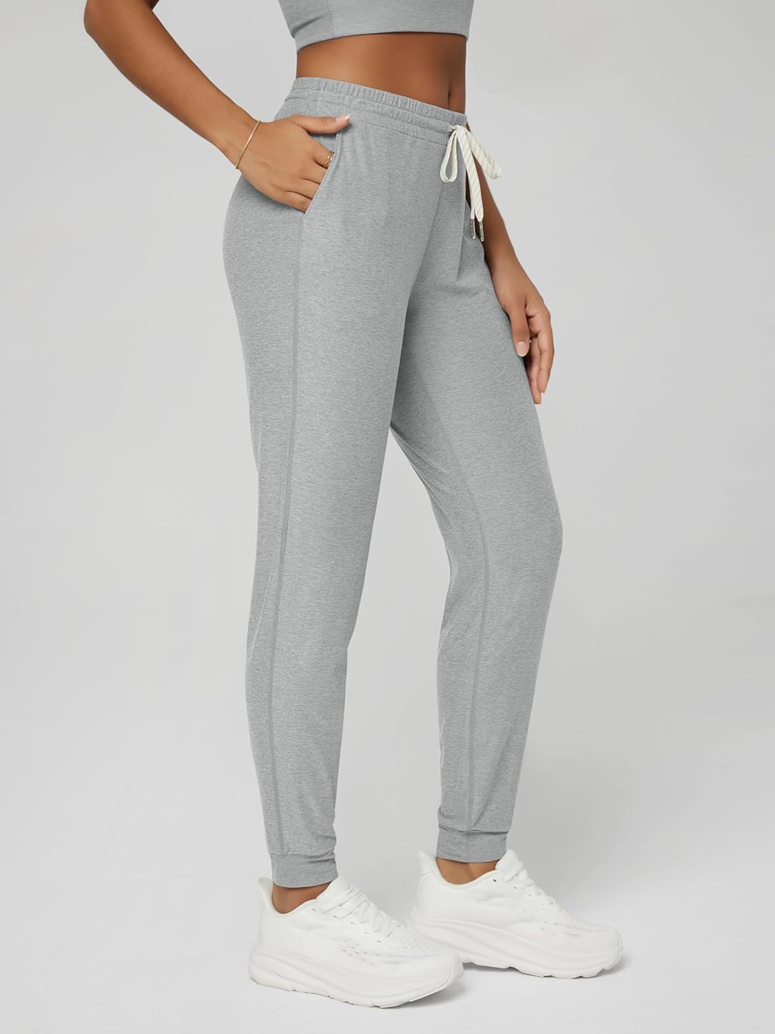 ODODOS Women's Performance Joggers - Ultra Soft odSTRATUM Tech Sweatpants Adjustable Mid Rise Pants with Pockets - Image 3