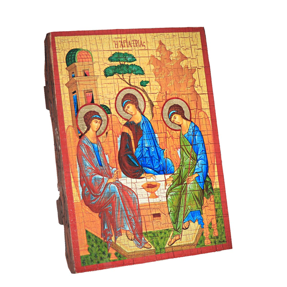 Nklaus Gold Holy Trinity, Christian Wood Icon 16X12,5Cm Handmade 37030 Size 16