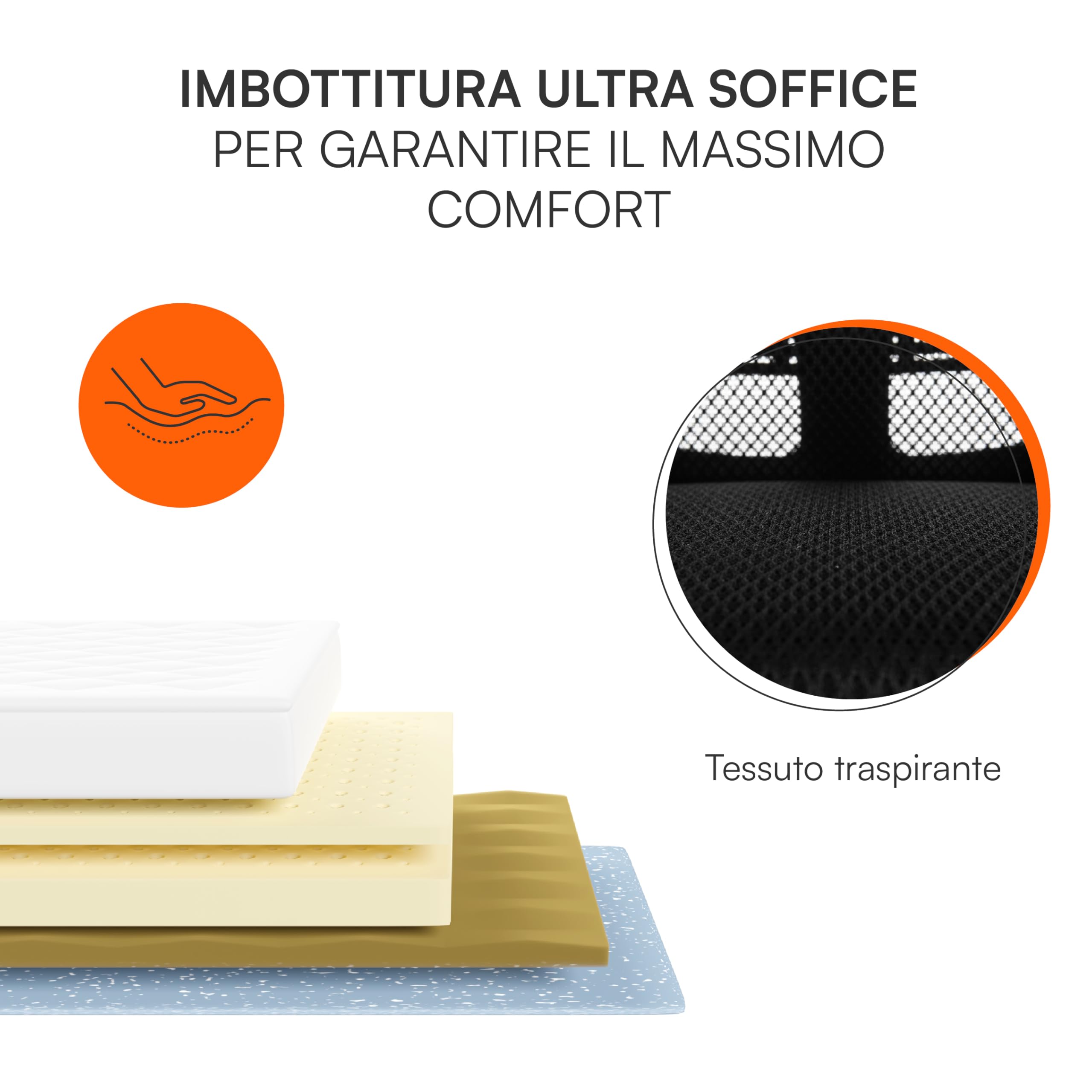 Baroni Home Sedia da Ufficio Ergonomica con Supporto Lombare, Braccioli Reclinabili Imbottiti, Schienale Traspirante, Altezza Regolabile 56x59x100cm (Nera)