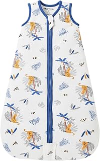 Baby Sleeping Bag 2.5 TOG Cotton Winter Sleep Sack for Newborn babies, Unisex Baby Wearable Blanket with Animal Patterns, Cheetah, M