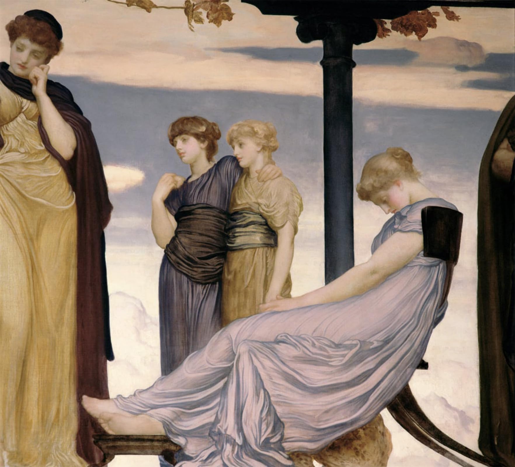 POSTERIIk Vintage Art Print Images Pictures Print Music Oil on Canvas Detail of by Frederic Leighton Modern Colour Posters for Office Home Decor 60x90cm