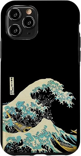 Carcasa para iPhone 11 Pro Kanagawa, diseño japonés de la gran ola